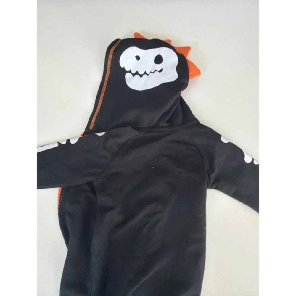 Cat & Jack Baby Dinosaur Hooded Zip One-Piece Romper Black 9–12 Months NWT. 3949